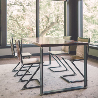 industrial-modern-raw-steel-walnut-wood-dinning-table