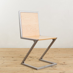 Maple and Powder-Coated Steel Z-Chair