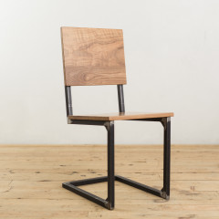 Walnut and Steel School/House Chair