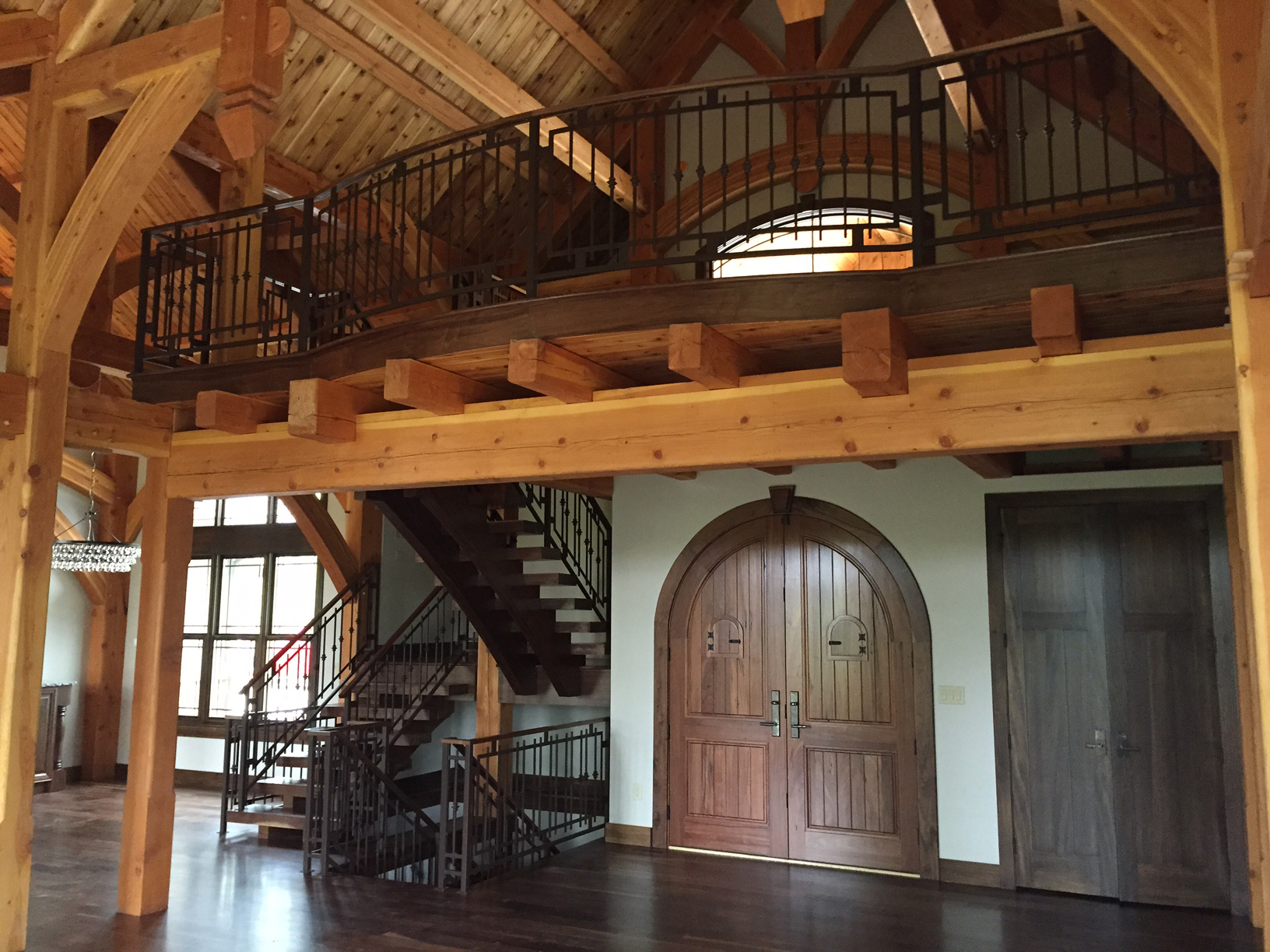 custom-steel-railing-stairway-modern-cabin-iowa-2015-loft